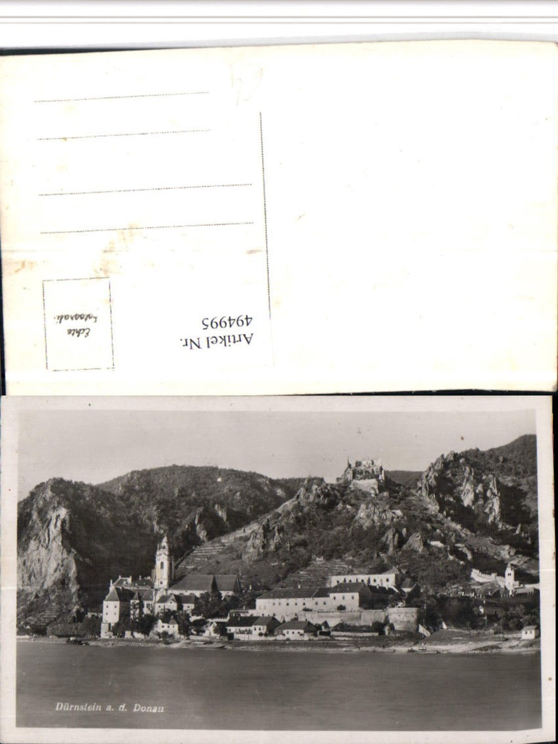 4947995,Dürnstein an d. Donau Totale m. Ruine