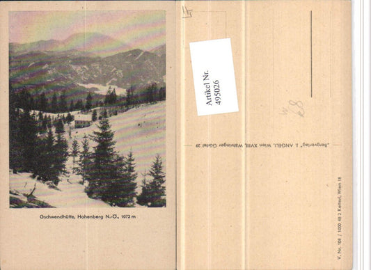 4948026,Hohenberg Gschwendhütte Bergkulisse Winterbild