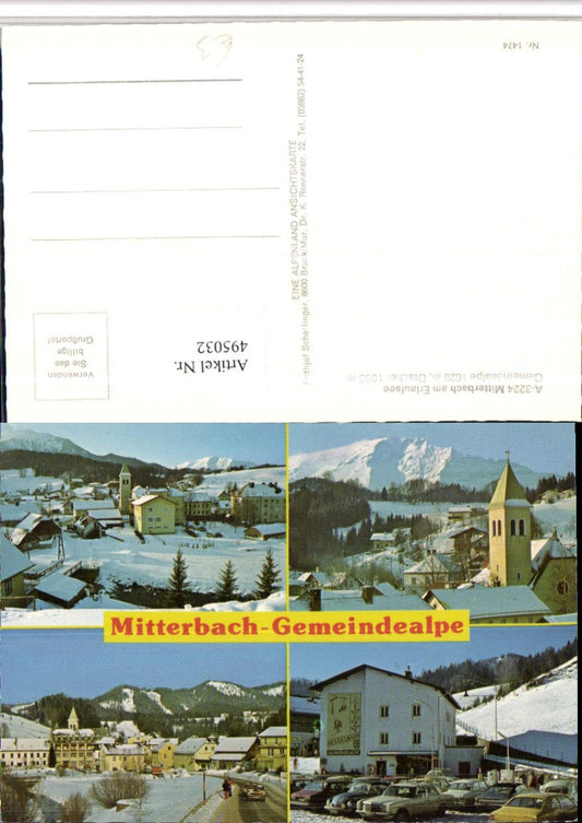 4948032,Mitterbach am Erlaufsee Totale Kirche Mehrbildkarte