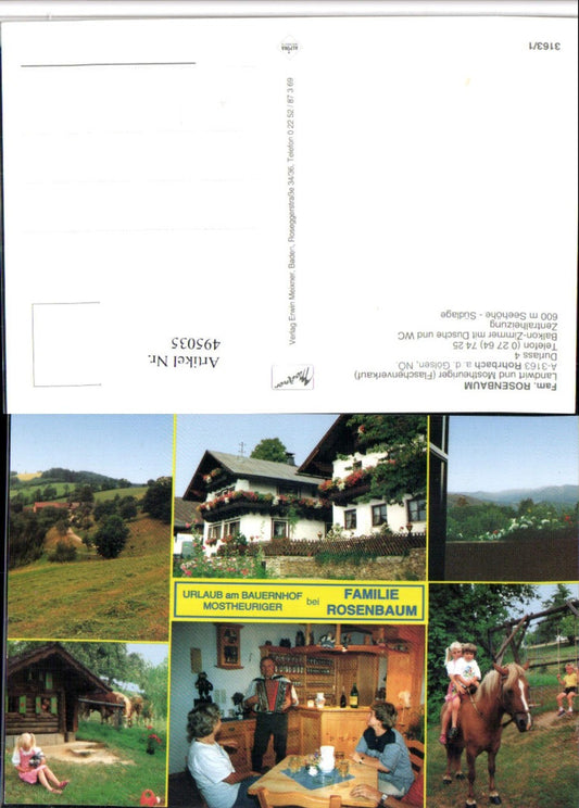 4948035,Rohrbach an d. Gölsen Fam. Rosenbaum Pferde Mehrbildkarte