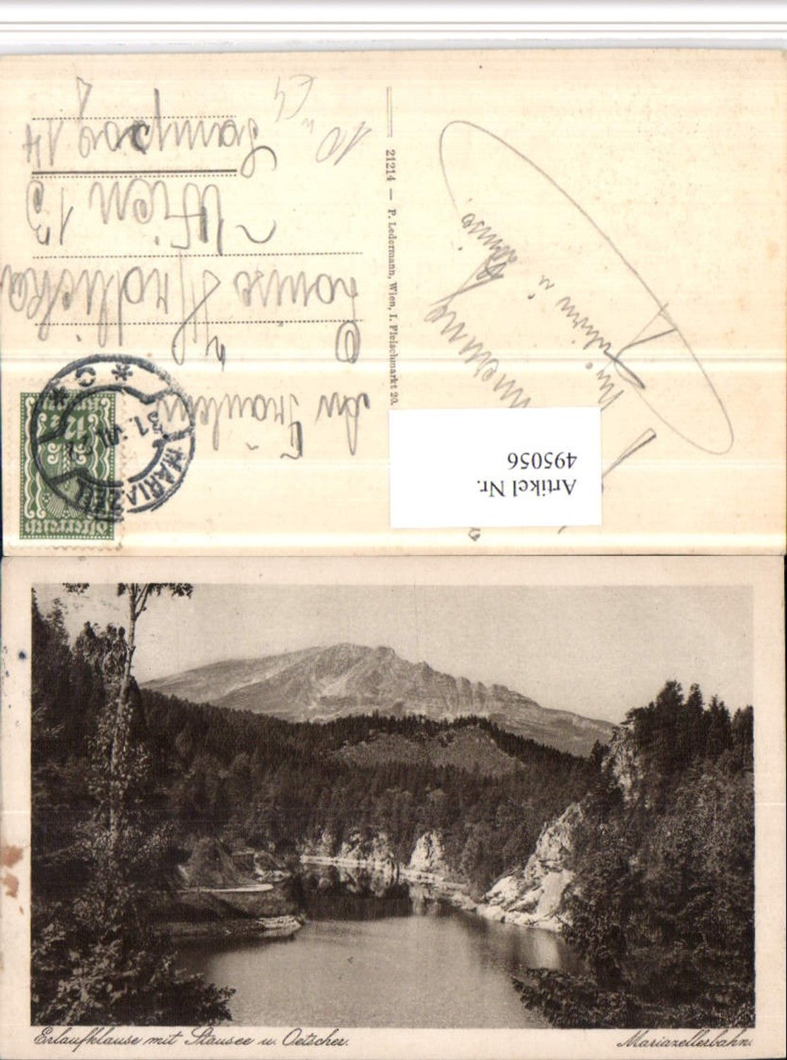 4948056,Erlaufklause m. Stausee b. Mitterbach geg. Ötscher