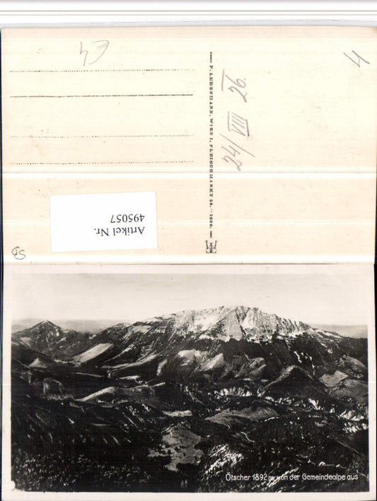 4948057,Ötscher von d. Gemeindealpe b. Mitterbach Bergkulisse