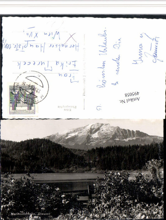 4948058,Mariazellerbahn Stausee b. Mitterbach Bergkulisse