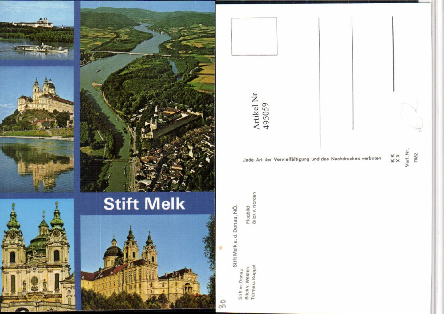 4948059,Stift Melk an d. Donau Totale Mehrbildkarte