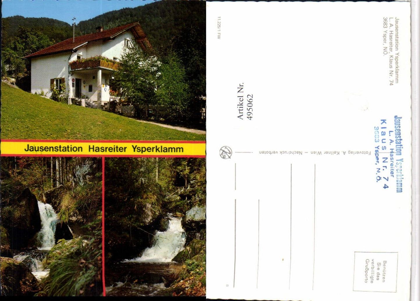 4948062,Ysper Yspertal Jausenstation Ysperklamm Wasserfall Mehrbildkarte