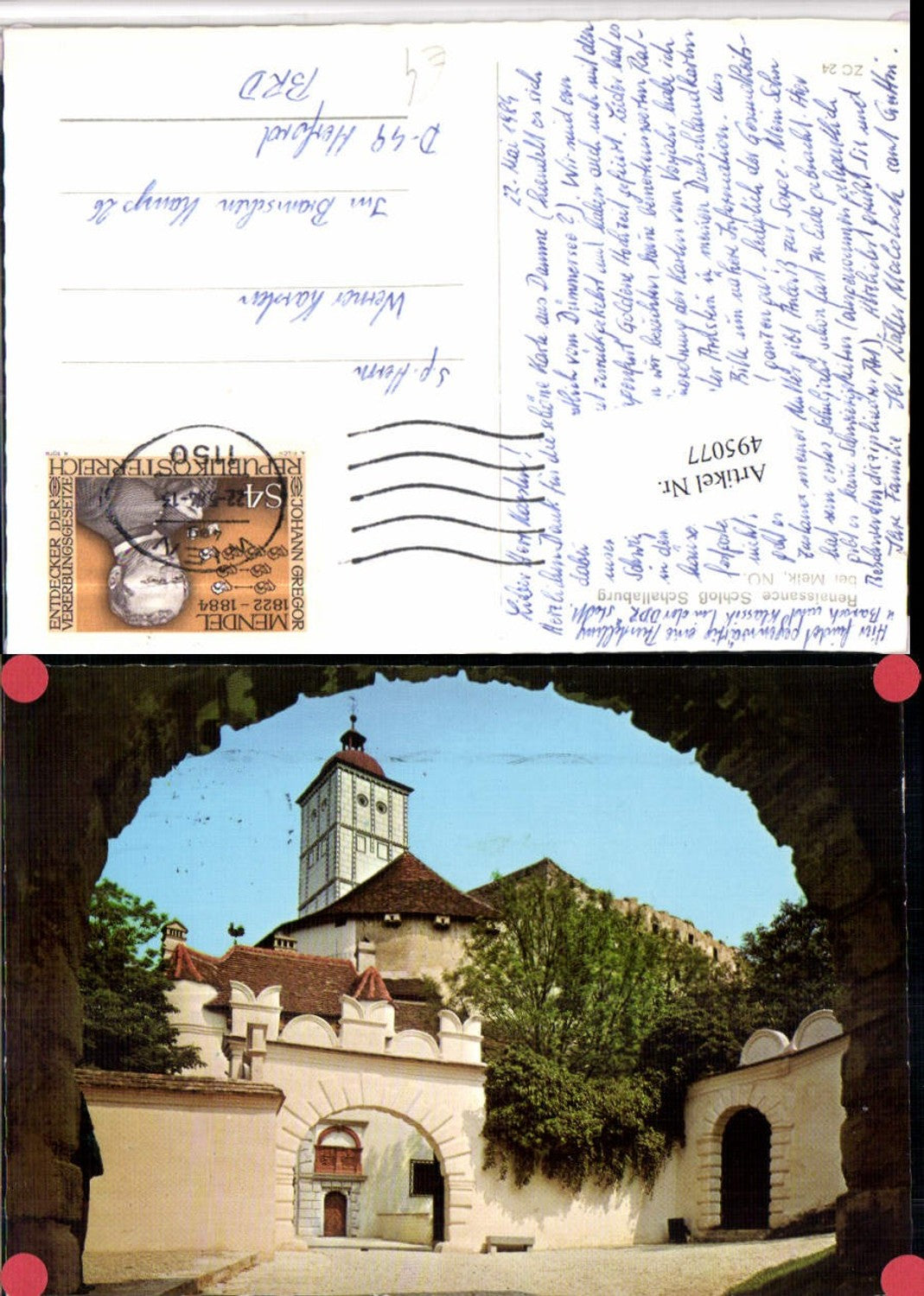 4948077,Renaissance Schloss Schallaburg b. Melk Turm