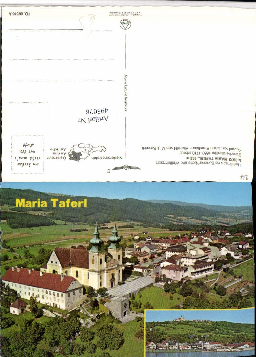 4948078,Maria Taferl Totale Mehrbildkarte pub Alpine Luftbild 66518A