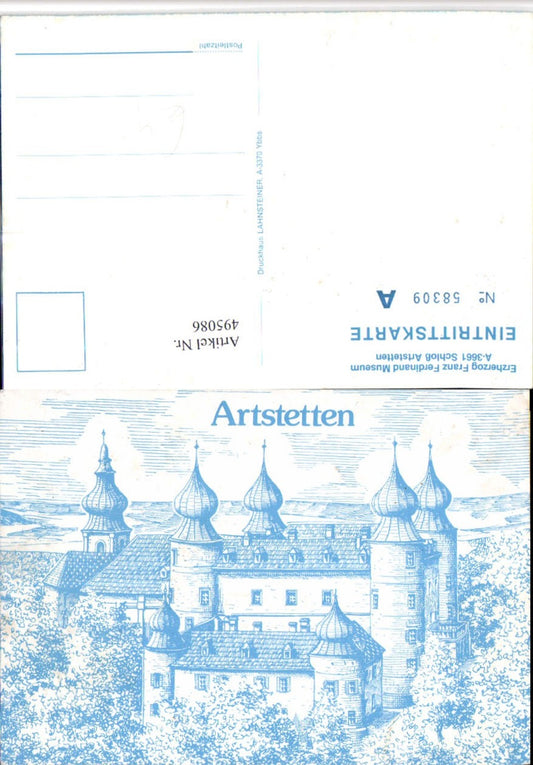 495086,Künstler AK Schloss Artstetten