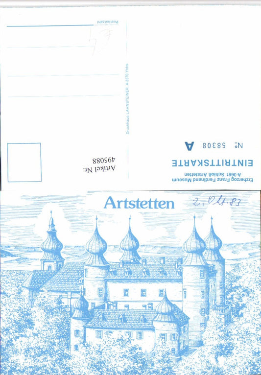 495088,Künstler AK Schloss Artstetten