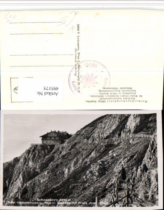 495175,Schneeberg Hotel Hochschneeberg b. Puchberg