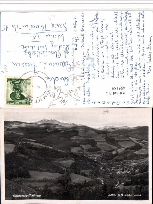 495189,Edlitz Totale geg. Schneeberg Hohe Wand Bergkulisse