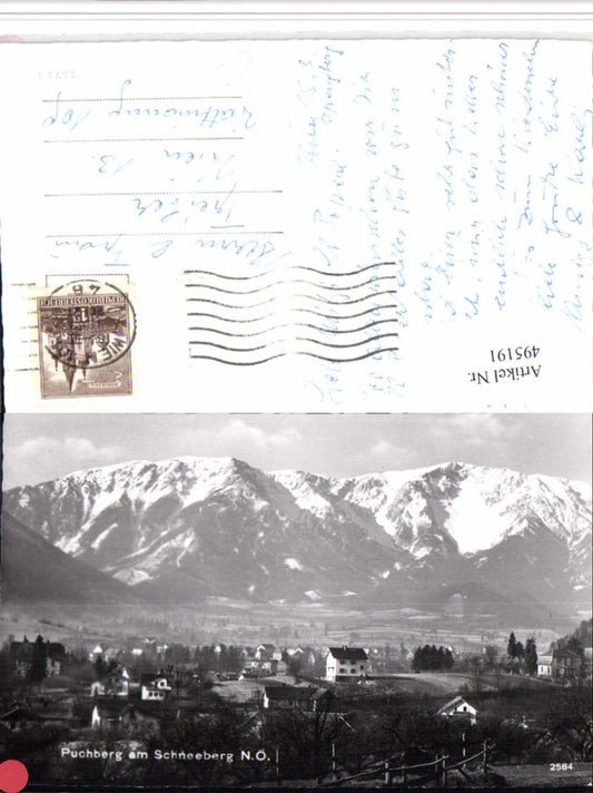 495191,Puchberg am Schneeberg Teilansicht Bergkulisse