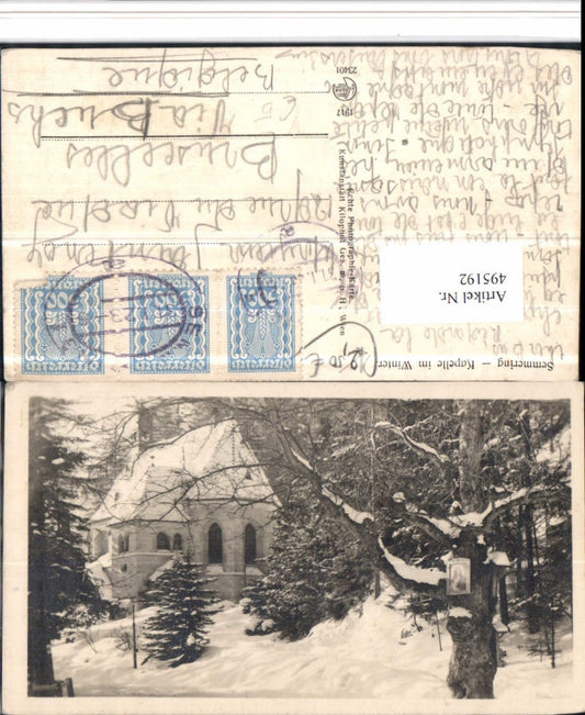 495192,Semmering Kapelle im Winter pub Kilophot 23401