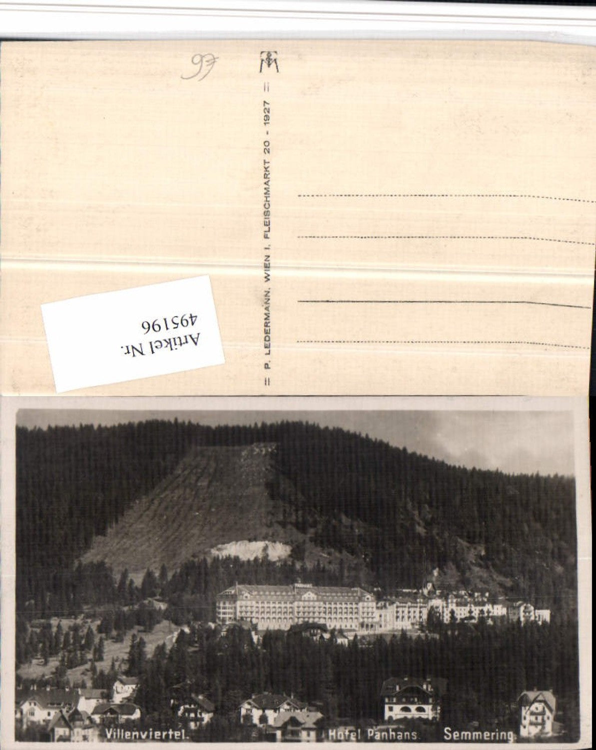 495196,Semmering Villenviertel m. Hotel Panhans