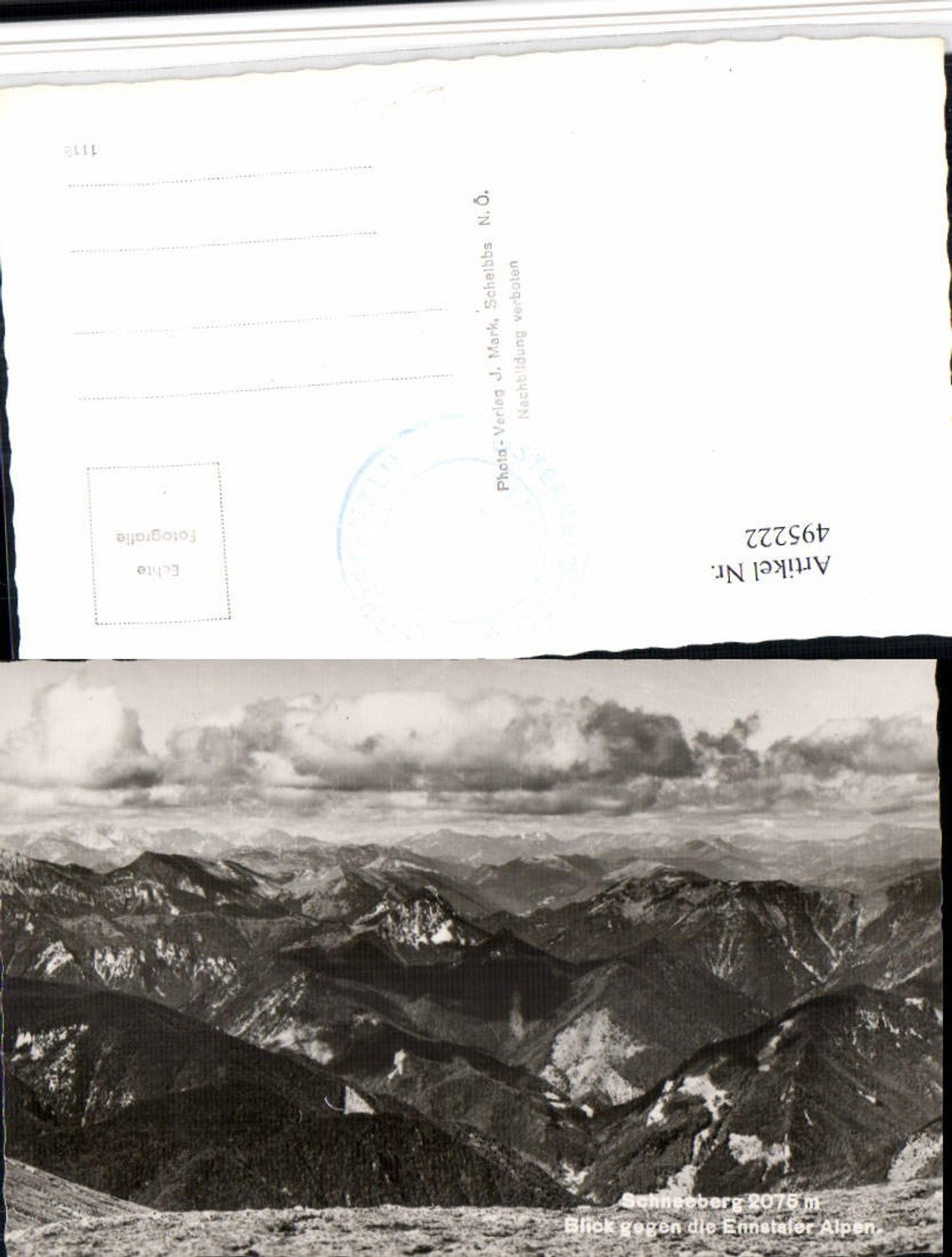 495222, Schneeberg near Puchberg, view towards the Ennstaler Alps mountain scenery