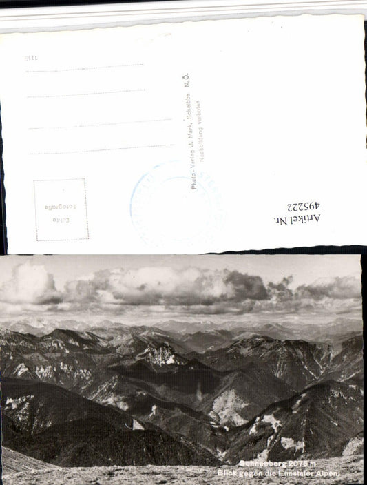 495222,Schneeberg b. Puchberg Blick geg. Ennstaler Alpen Bergkulisse