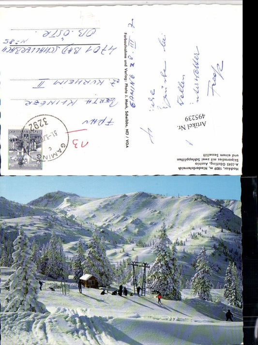 495239,Göstling Hochkar Skilift Bergkulisse Winterbild