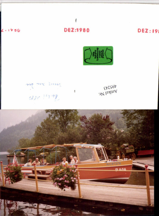 495243,Foto Lunz am See Herbst 1980 Motorboot Boot