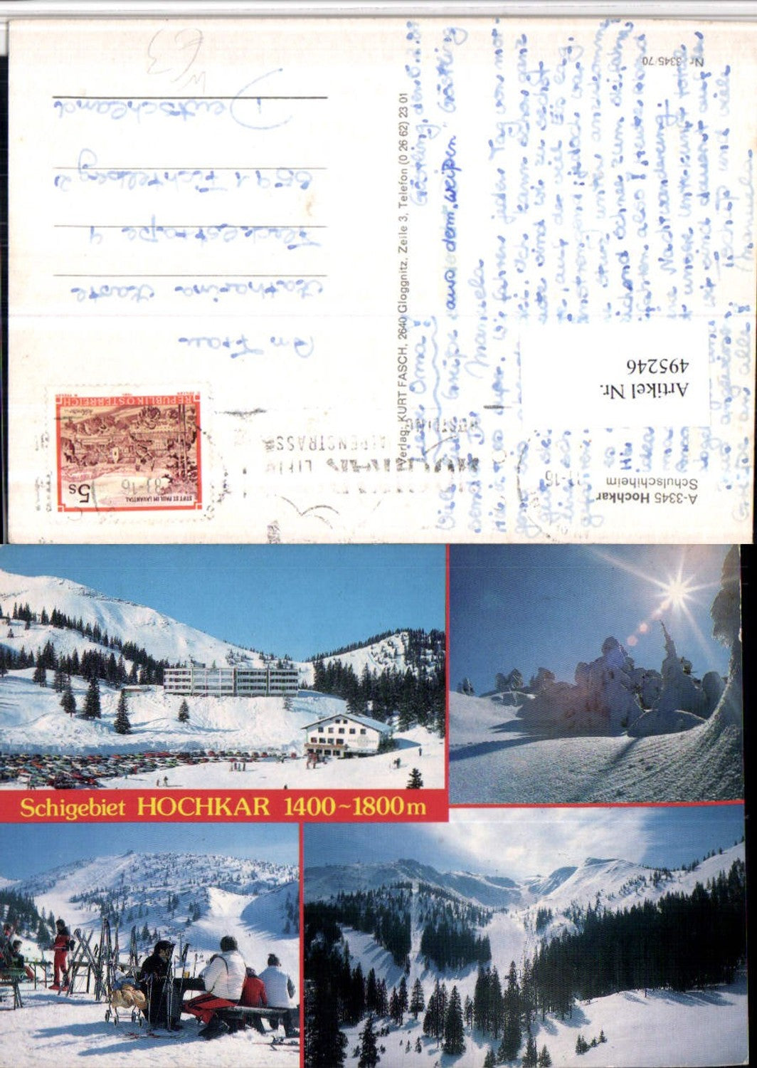 495246,Hochkar b. Göstling Schulskiheim Winterbilder Mehrbildkarte