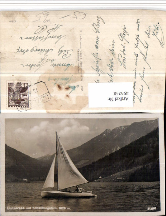 495258,Lunzersee See b. Lunz m. Scheiblingstein Segelboot