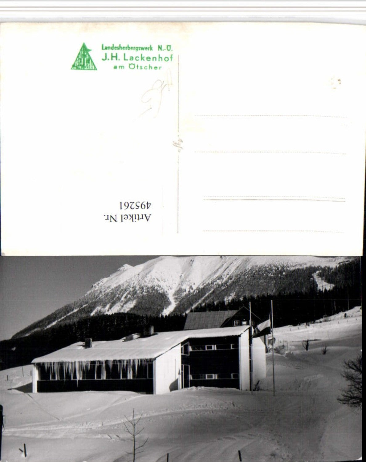 495261,Lackenhof am Ötscher Herberge Bergkulisse Winterbild