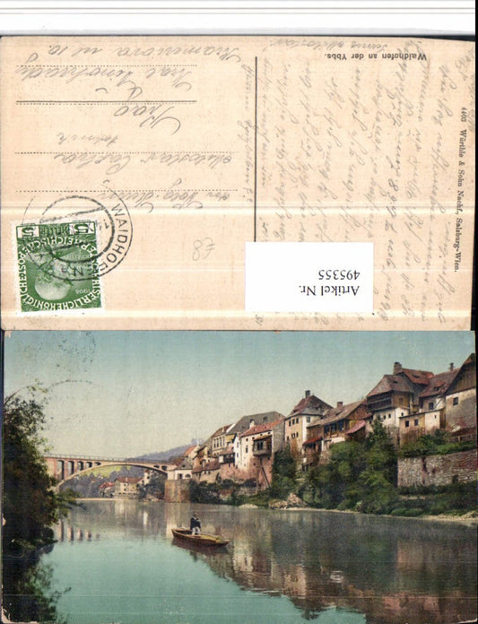 495355,Waidhofen an d. Ybbs Teilansicht Fluss Brücke