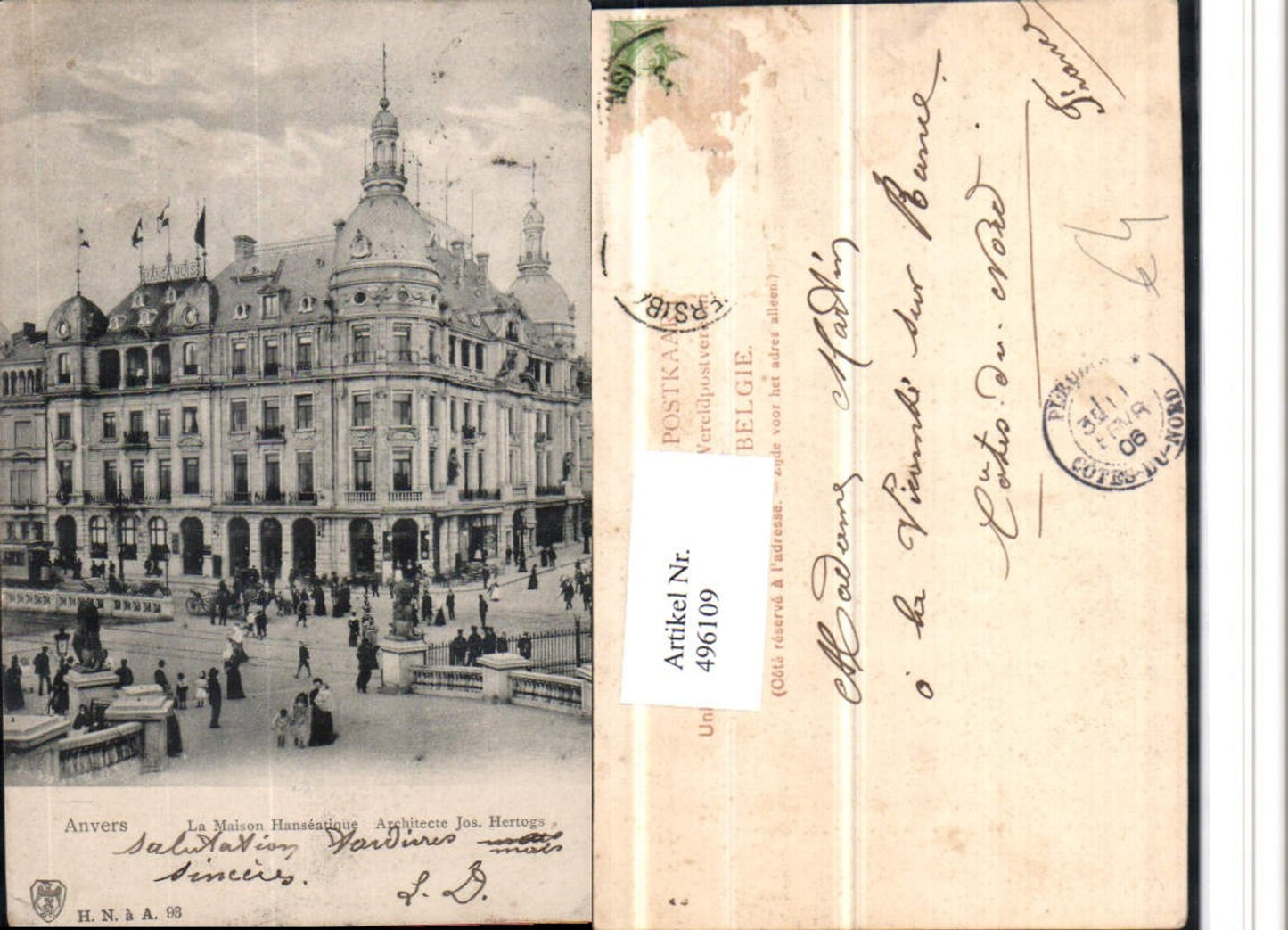 496109,Belgium Anvers Antwerpen La Maison Hanseatique Gebäude