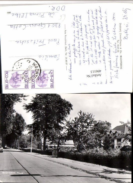 496113,Belgium Wachtebeke Peene Straßenansicht
