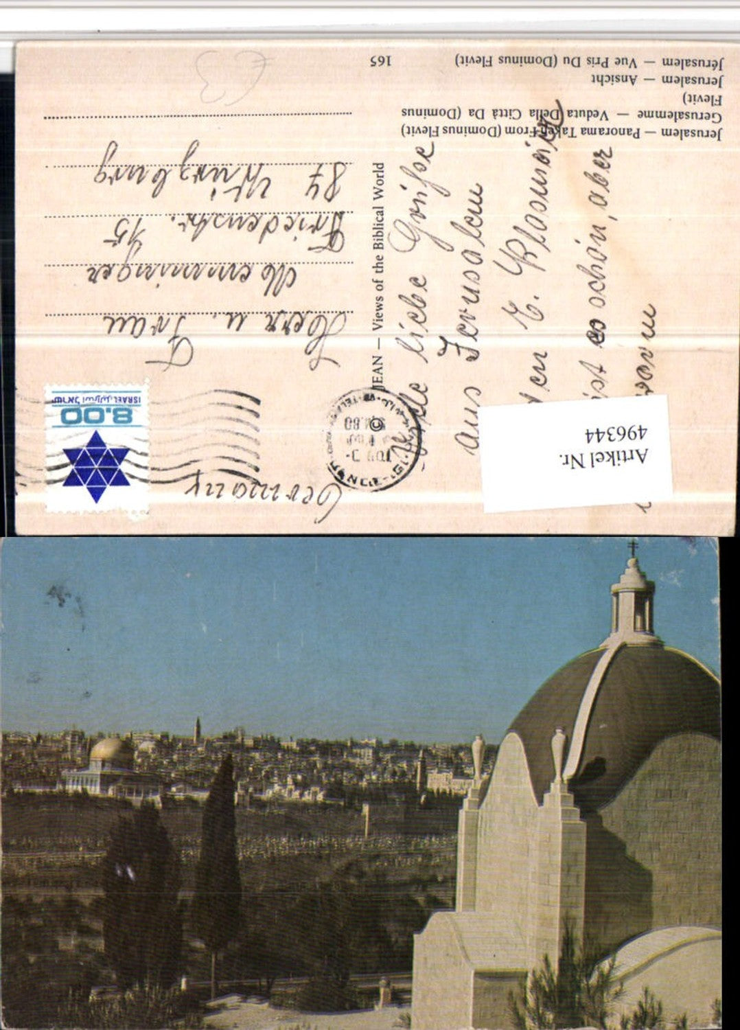 496344,Israel Jerusalem Panorama Teilansicht