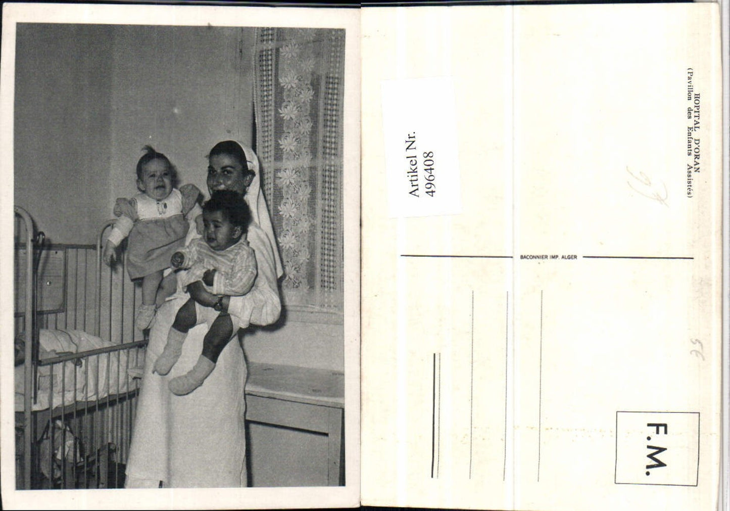 496408,Algeria Oran Hopital Pavillon des Enfants Assistes Kinder