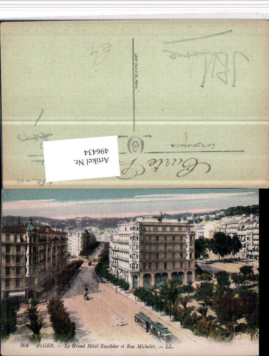 496434,Algeria Alger Algier Grand Hotel Excelsior et Rue Michelet