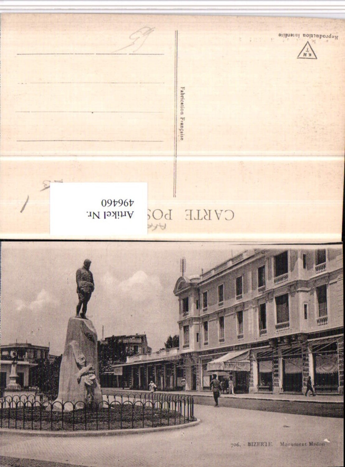 496460,Tunisia Bizerte Monument Madon Denkmal Statue