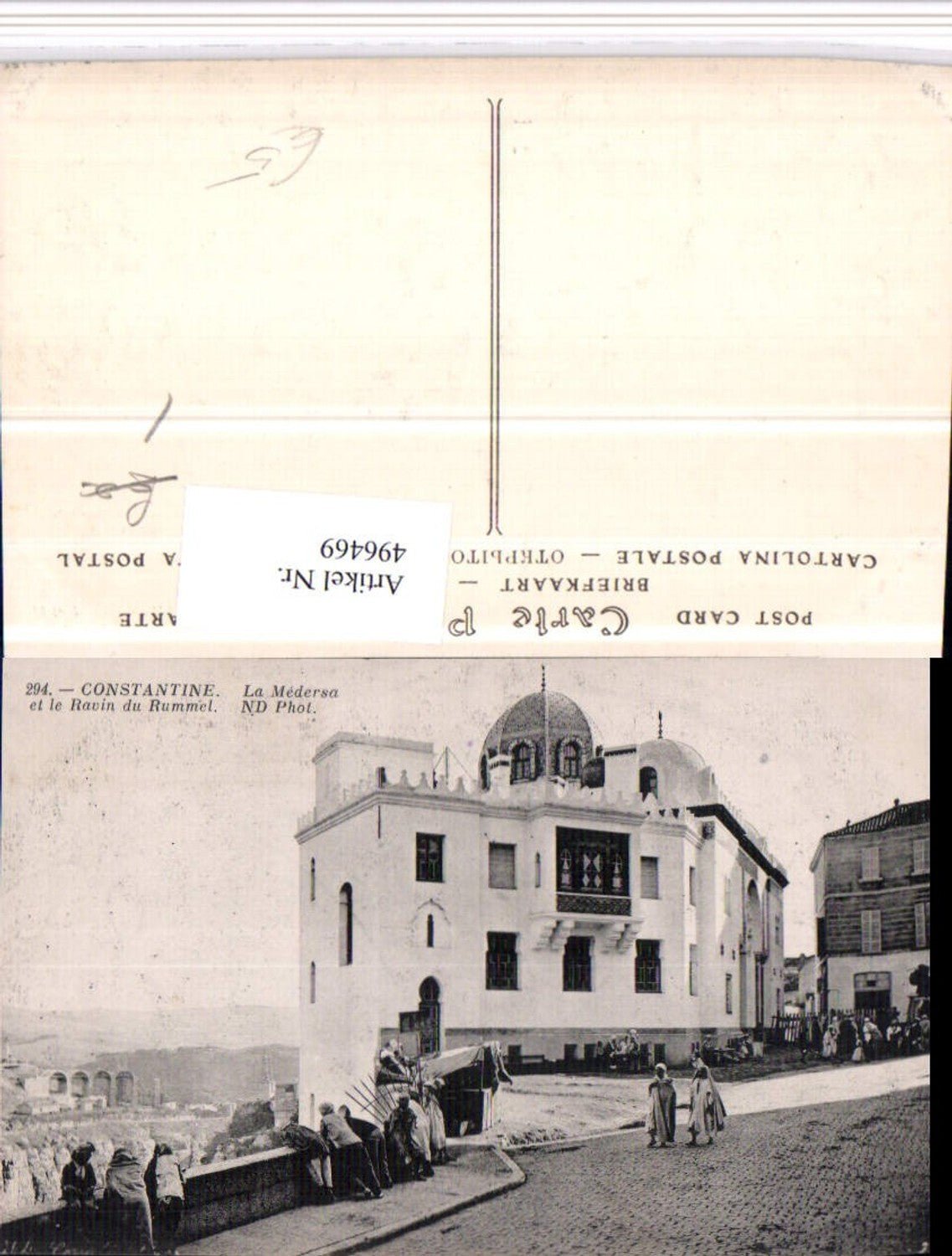 496469,Algeria Constantine La Medersa et le Ravin du Rummel