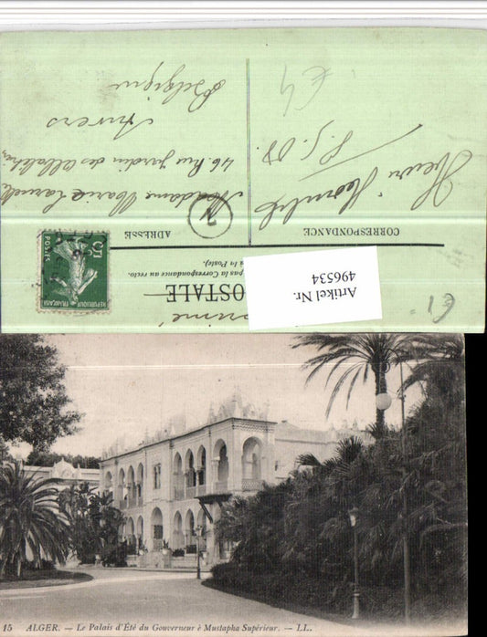 496534,Algeria Alger Algier Palais Ete Gouverneur Mustapha Superieur