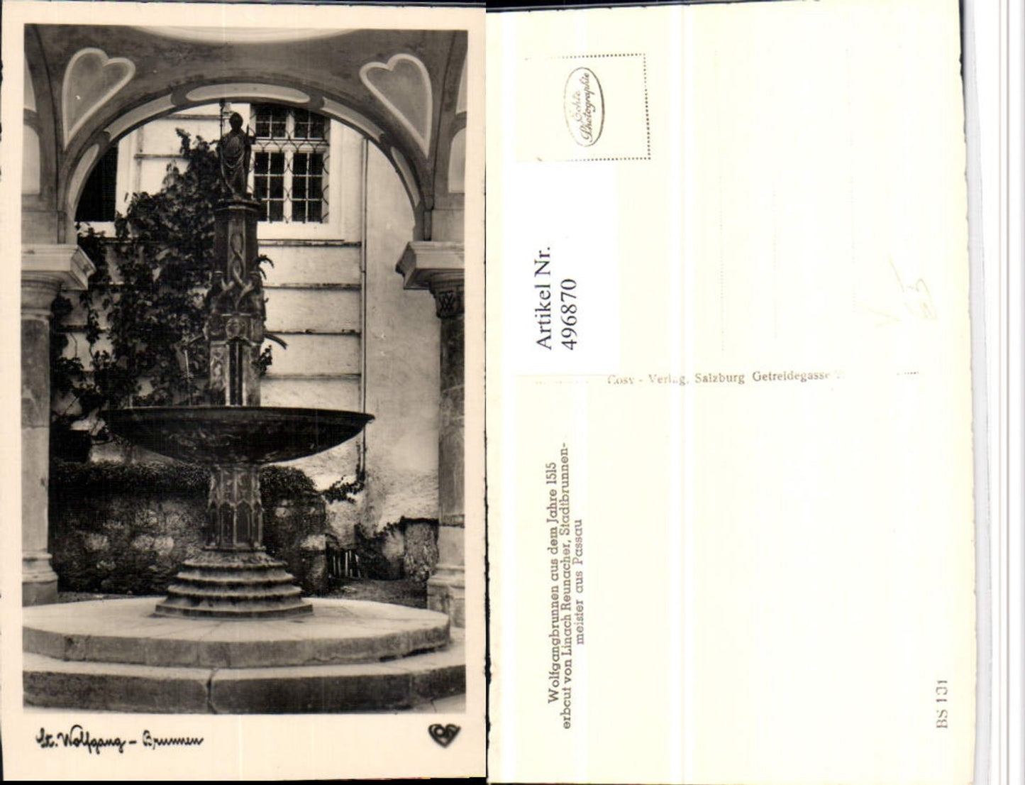 496870,St. Wolfgang Brunnen pub Cosy