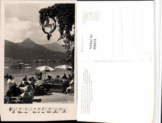 496874,St. Wolfgang Weißes Rössel Terrasse Boot Liedzeile pub Cosy