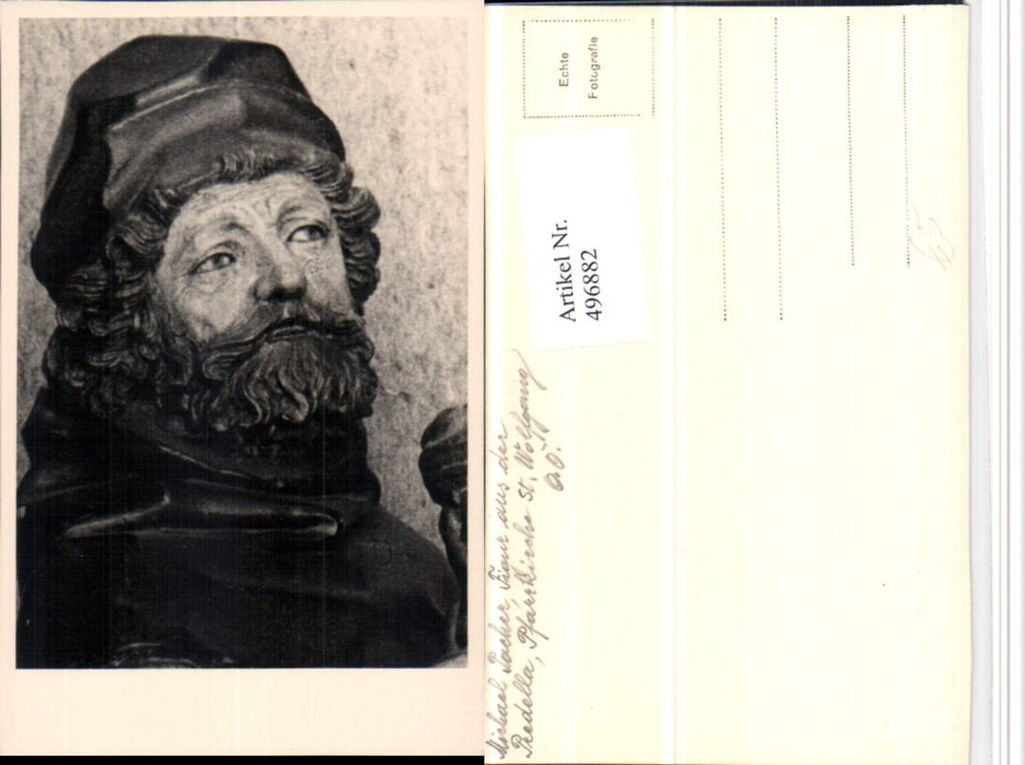 496882,Foto AK St. Wolfgang Kirche Figur aus der Predella Detail
