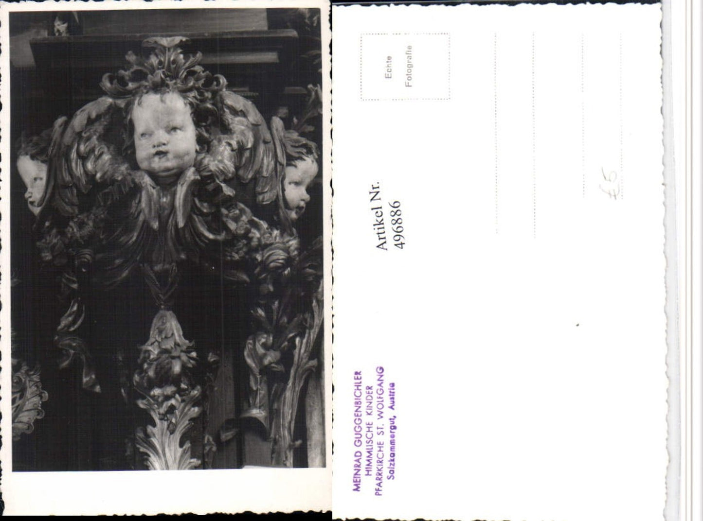 496886,Foto AK St. Wolfgang Kirche Himmlische Kinder Detail