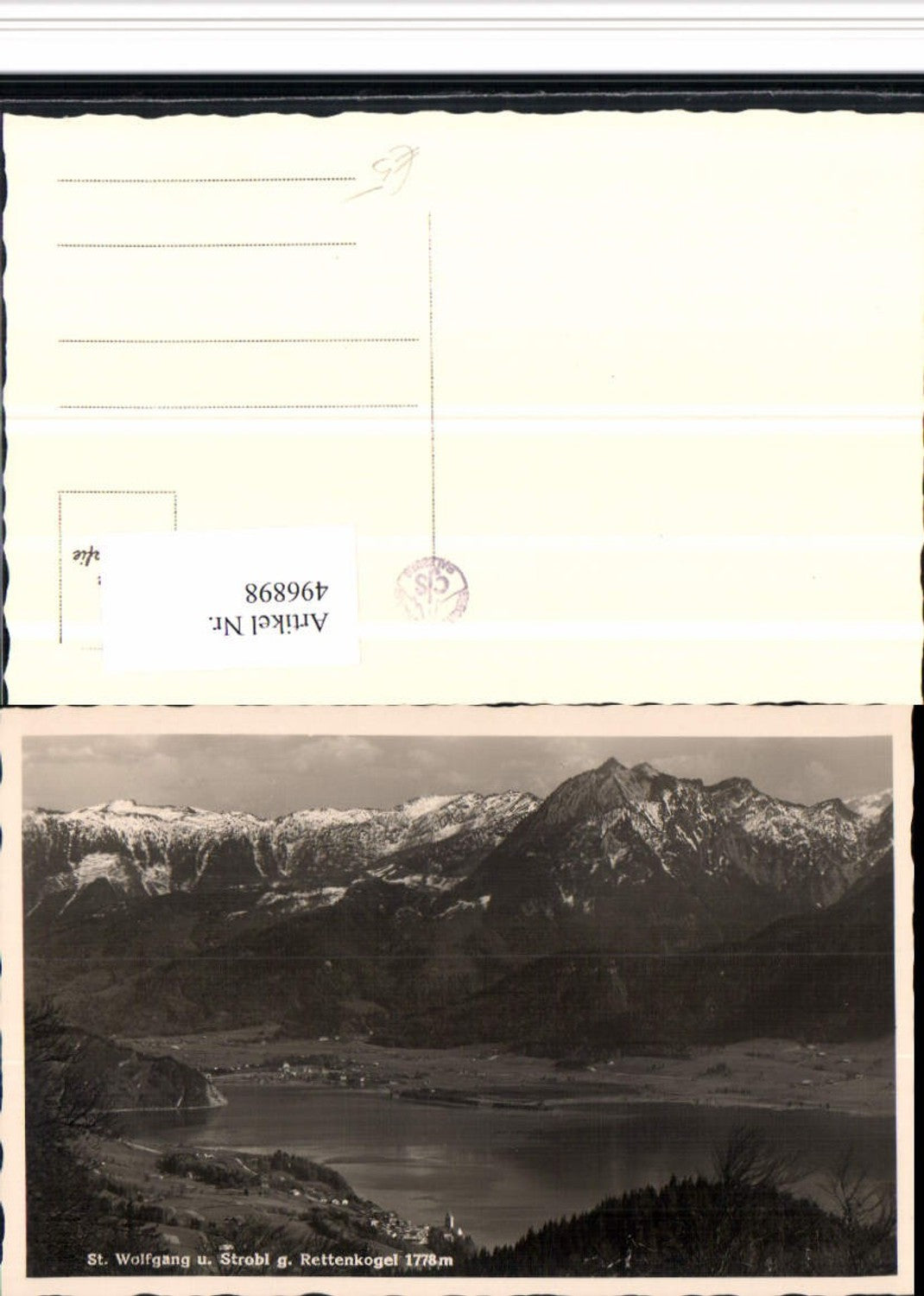 496898,St. Wolfgang u. Strobl Totale geg. Rettenkogel Bergkulisse