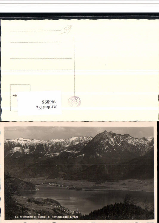 496898,St. Wolfgang u. Strobl Totale geg. Rettenkogel Bergkulisse