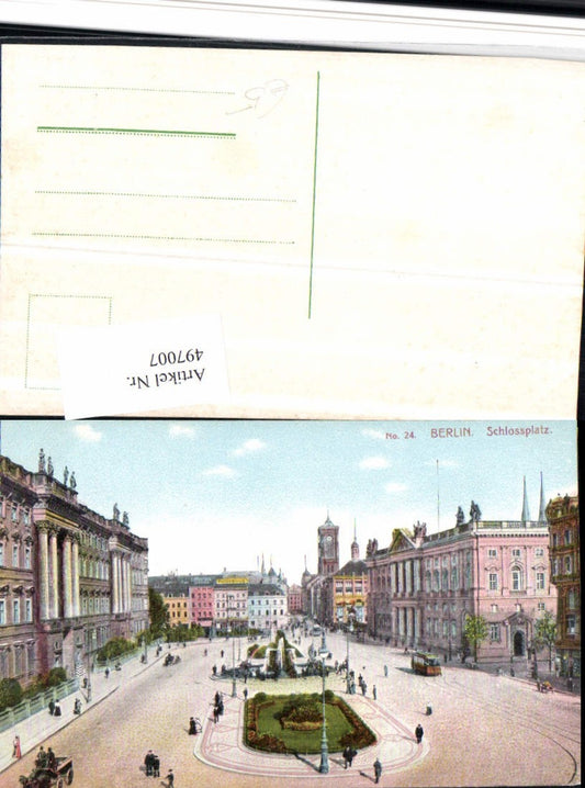 497007,Berlin Schlossplatz Straßenansicht Brunnen