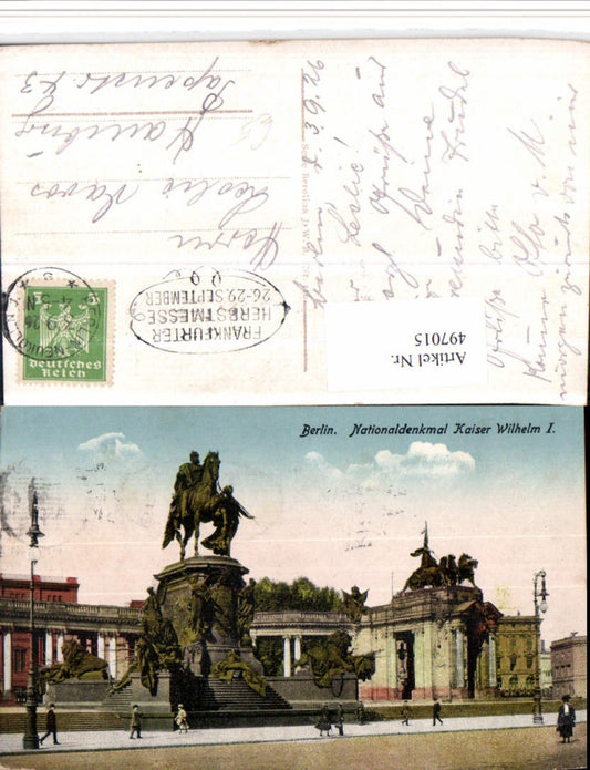 497015,Berlin Nationaldenkmal Kaiser Wilhelm Statue