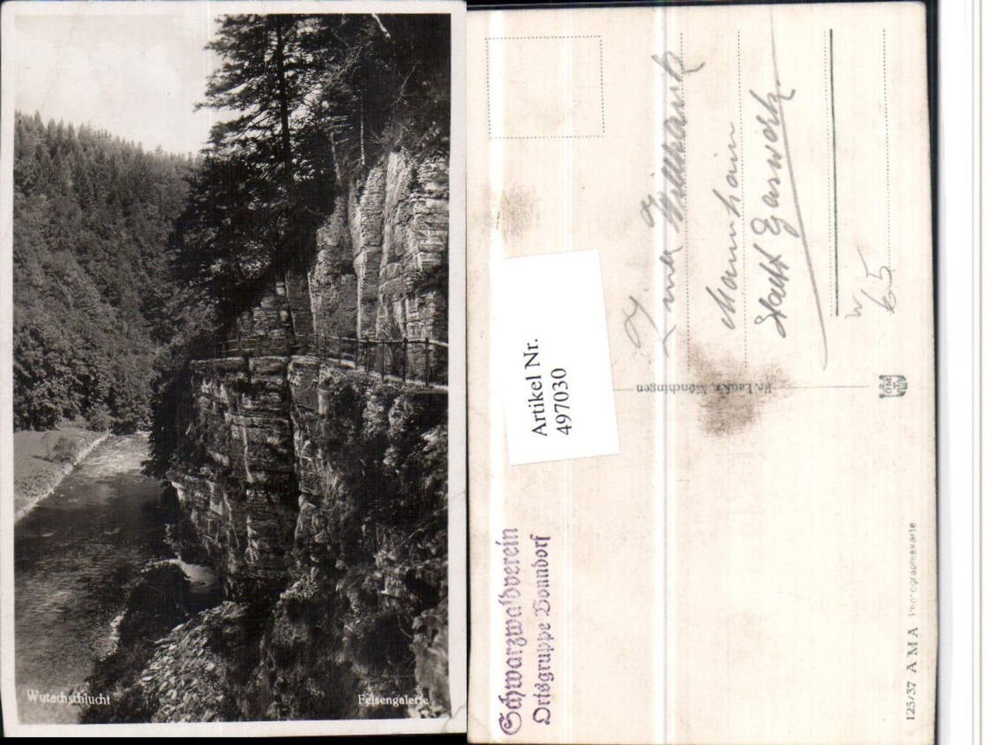 497030,Wutachschlucht b. Bonndorf im Schwarzwald Felsengalerie