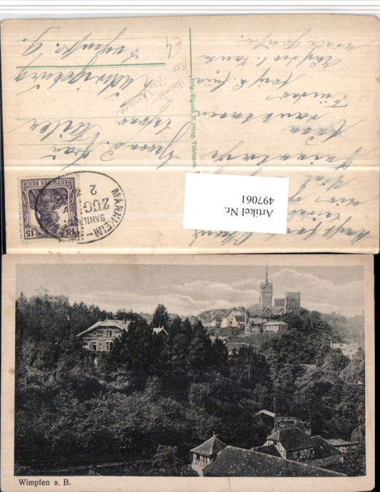 497061, Wimpfen am Berg, partial view of the Mannheim – Heilbronn railway post office