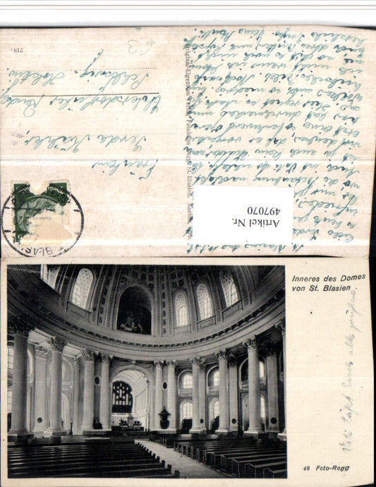 497070, St. Blasien Cathedral Church Interior View