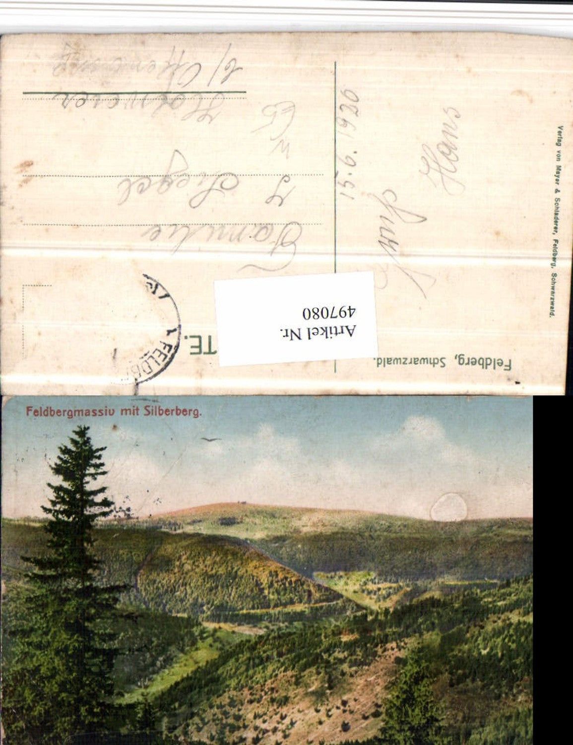 497080,Feldberg im Schwarzwald Feldbergmassiv m. Silberberg