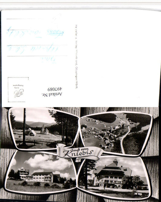 497089, Kniebis near Freudenstadt, Church view, multi-view postcard