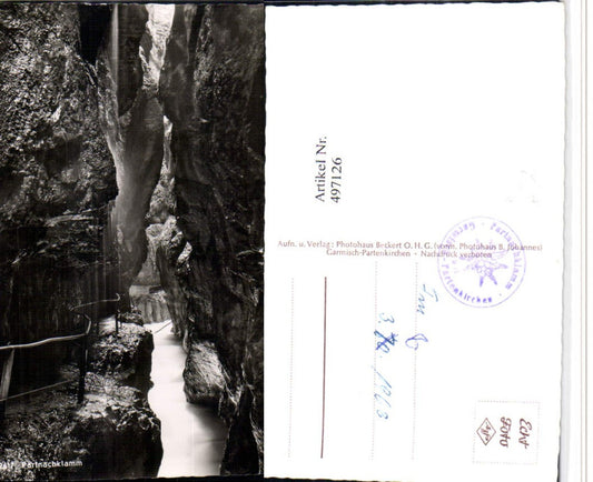 497126,Partnachklamm Klamm Schlucht b. Garmisch