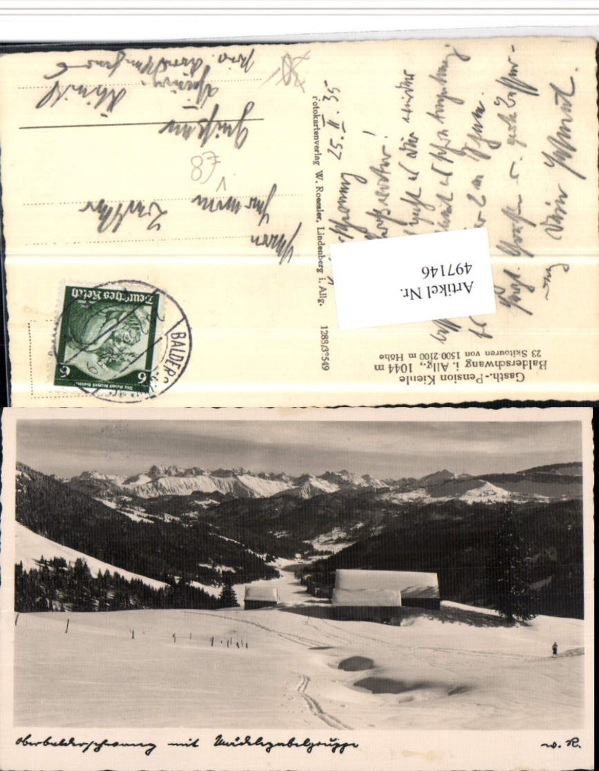 497146,Oberbalderschwang b. Balderschwang Bergkulisse pub W. Roessler