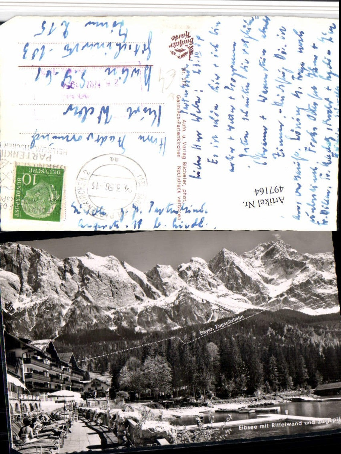 497164,Eibsee See b. Grainau m. Riffelwand u. Zugspitze Bergkulisse